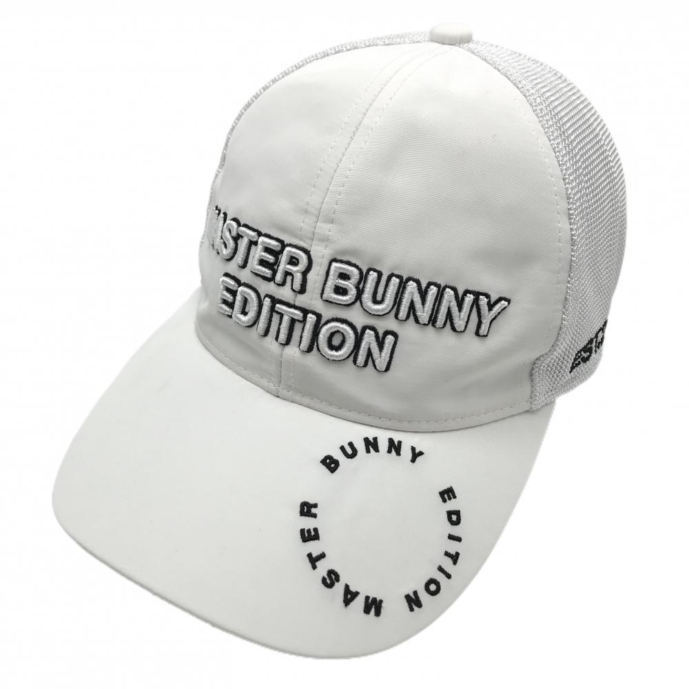 【美品】マスターバニー メッシュキャップ 白 立体ロゴ  FR  ゴルフウェア 2023年モデル MASTER BUNNY EDITION