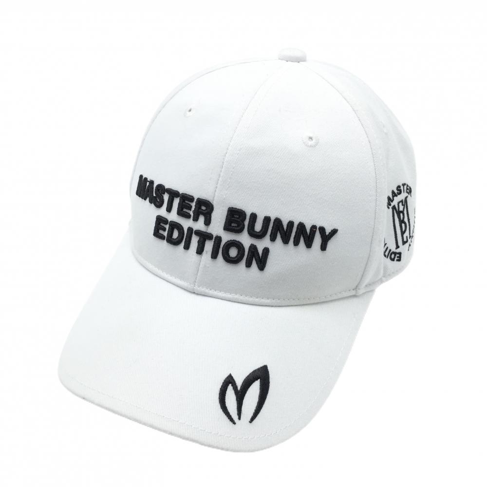 【美品】マスターバニー キャップ 白×黒 立体ロゴ FR   ゴルフウェア 2024年モデル MASTER BUNNY EDITION
