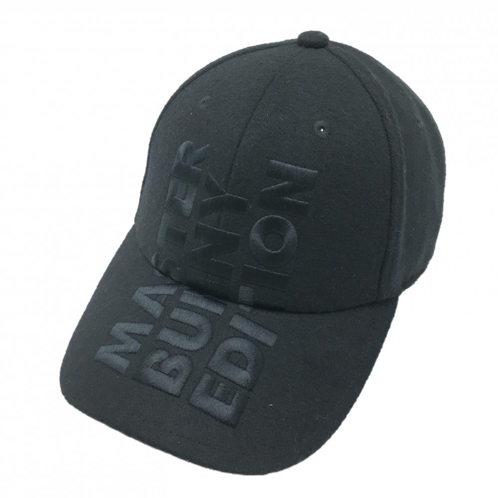 マスターバニー キャップ 黒 ロゴ刺しゅう 表微起毛 FR   ゴルフウェア MASTER BUNNY EDITION