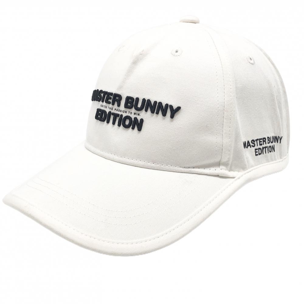 【美品】マスターバニー キャップ 白×黒 立体ロゴ刺しゅう FR   ゴルフウェア 2024年モデル MASTER BUNNY EDITION