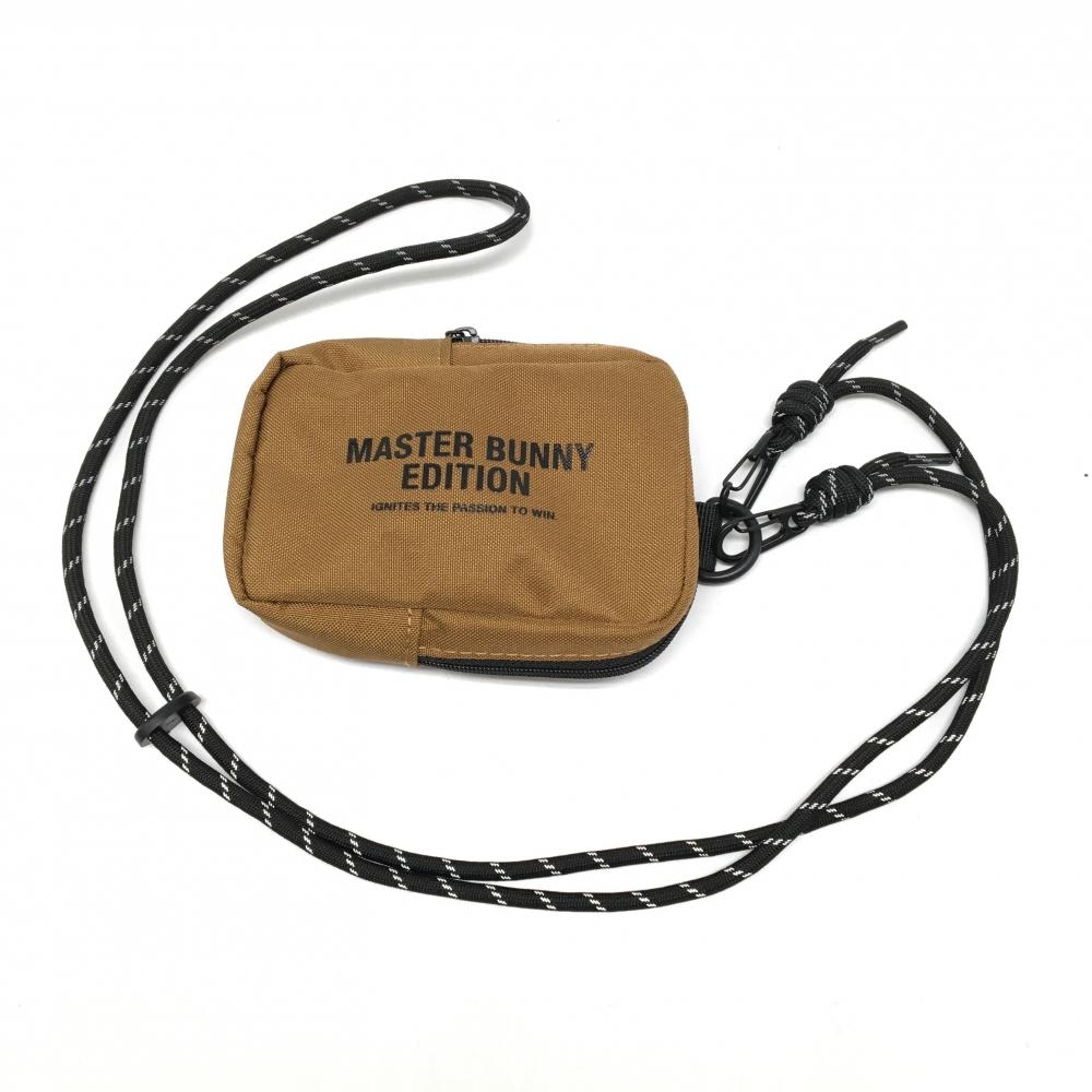 【未使用品】マスターバニー ポーチ ブラウン×黒 ストラップ付 非売品  ゴルフ MASTER BUNNY EDITION
