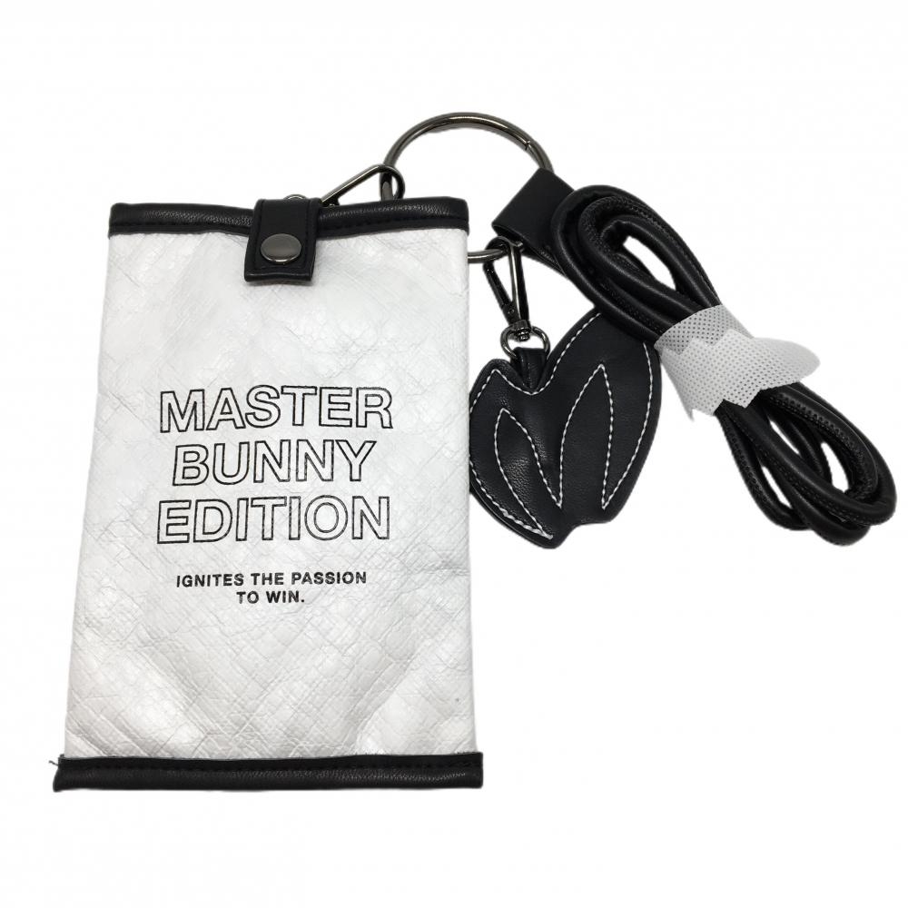 【未使用品】マスターバニー ミニショルダーバッグ 白×黒 ポーチ ストラップ着脱可 ゴルフ 非売品 MASTER BUNNY EDITION