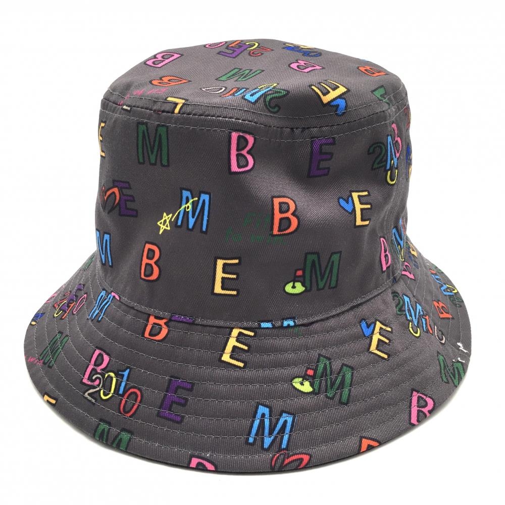 【美品】マスターバニー リバーシブルバケットハット グレー×マルチカラー   ゴルフウェア 2024年モデル MASTER BUNNY EDITION