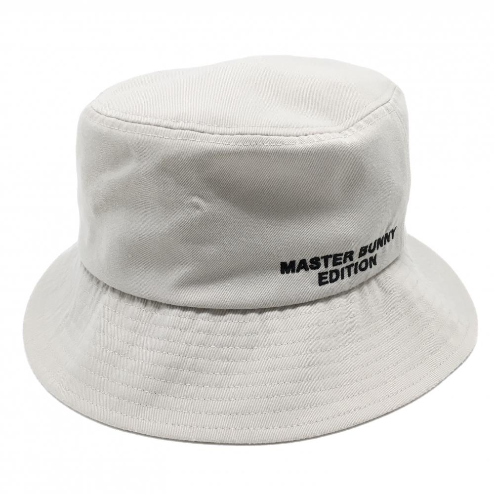マスターバニー バケットハット グレージュ×黒 ロゴ刺しゅう FR   ゴルフウェア 2024年モデル MASTER BUNNY EDITION