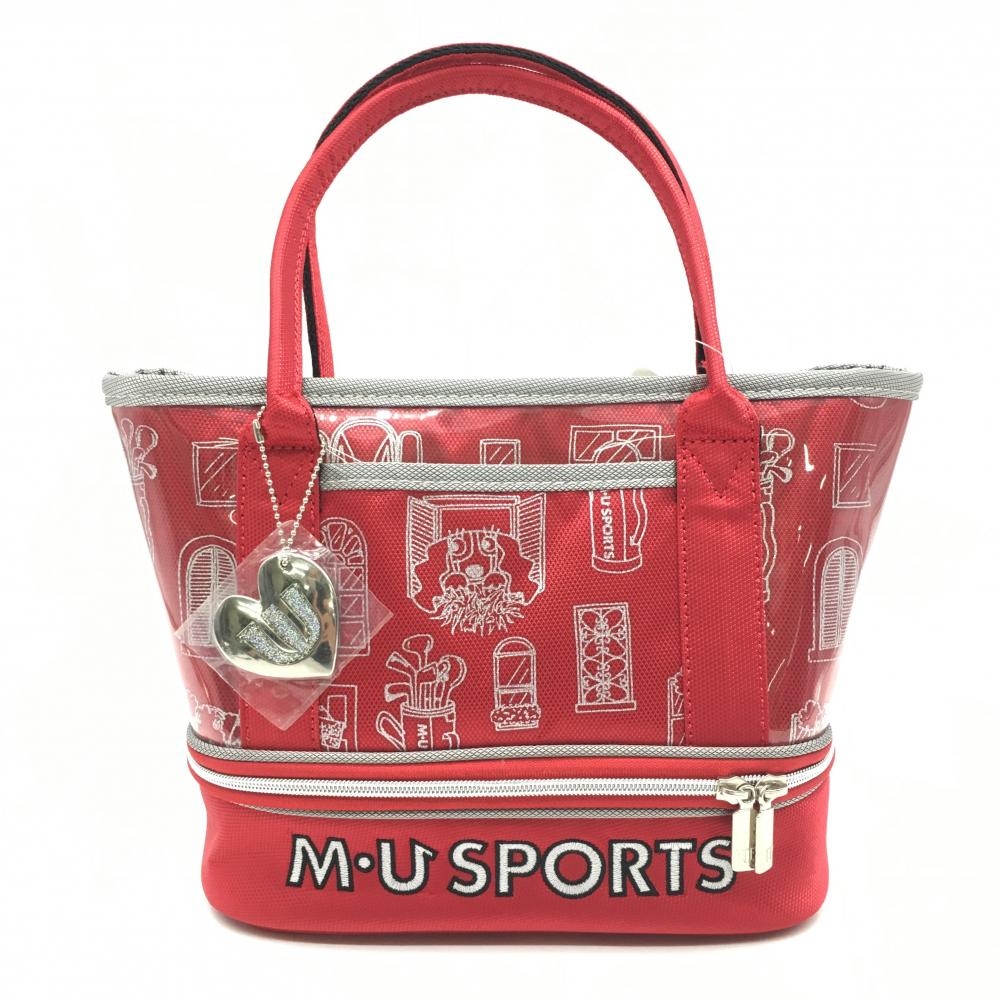 【新品】MUスポーツ 2層式カートバッグ レッド×シルバー 保冷 ゴルフ M・U SPORTS