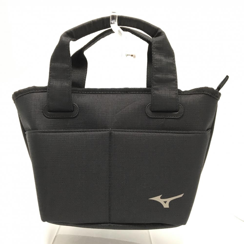 【美品】ミズノ カートバッグ 黒 内外ポケット ゴルフ MIZUNO