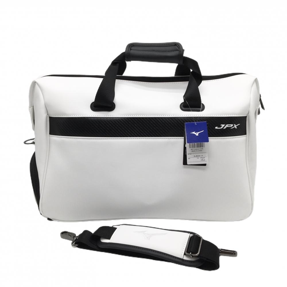【新品】ミズノ ボストンバッグ 白 シューズポケット付 ショルダーストラップ付 35L ゴルフ MIZUNO