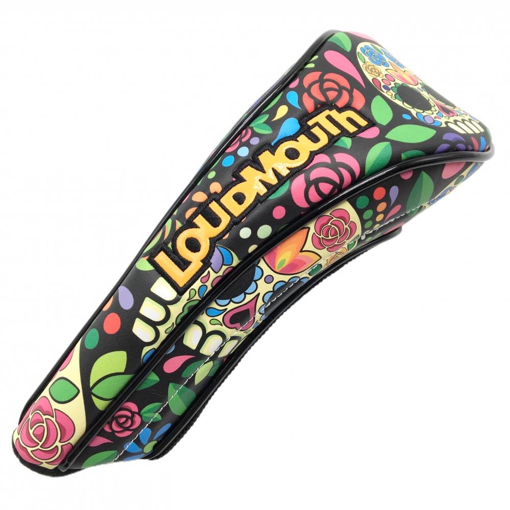 【新品】ラウドマウス ヘッドカバー(UT) 黒×マルチカラー 花柄 ユーティリティ ゴルフ LOUDMOUTH