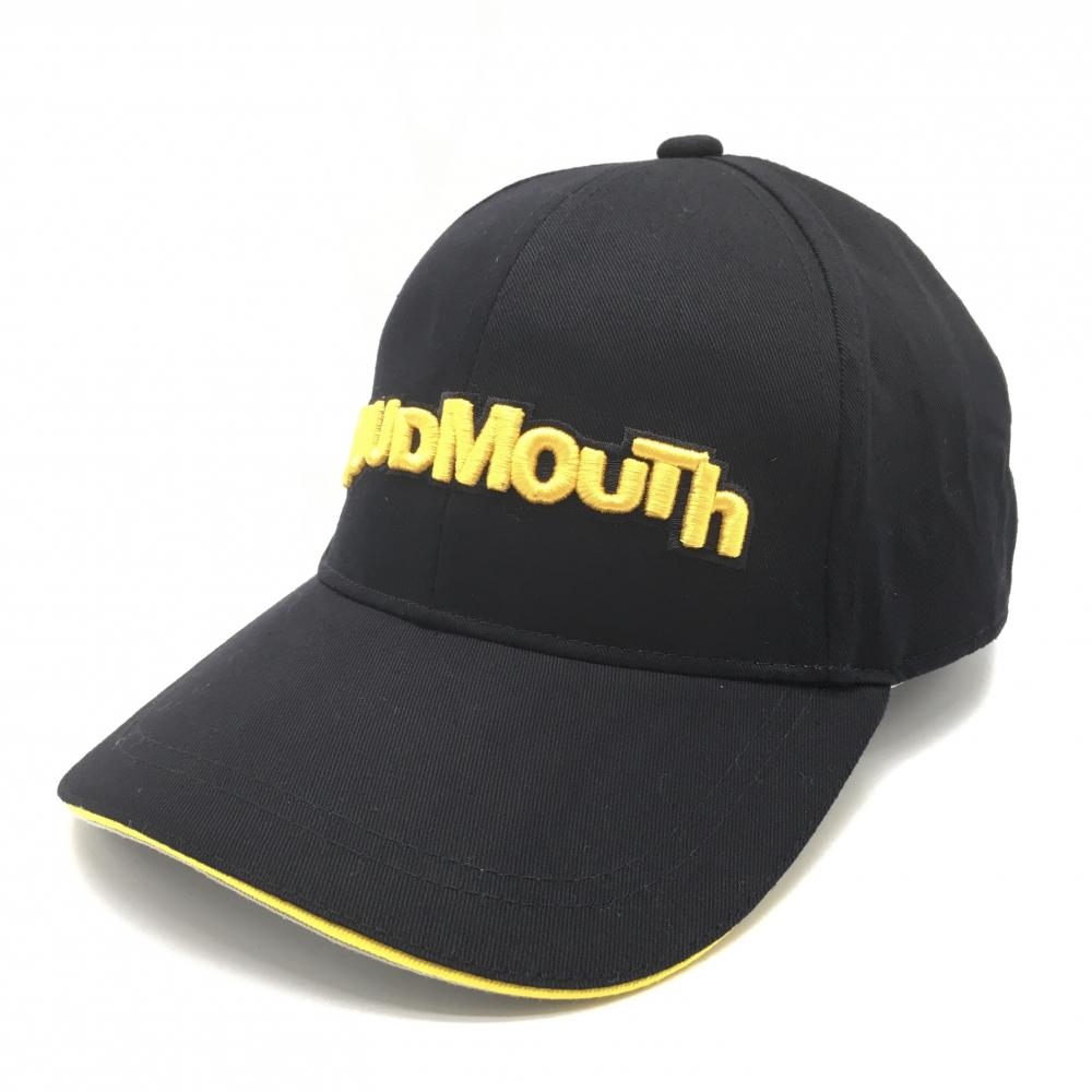 【新品】ラウドマウス キャップ 黒×オレンジ ロゴ刺しゅう F  ゴルフウェア LOUDMOUTH