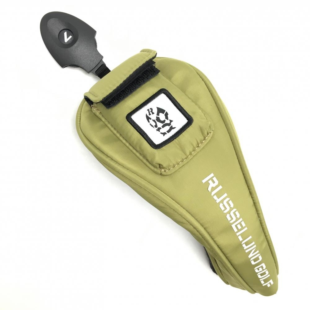 ラッセルノ ヘッドカバー(UT) ライトカーキ ルチャマスク ティー収納可ゴルフ RUSSELUNO