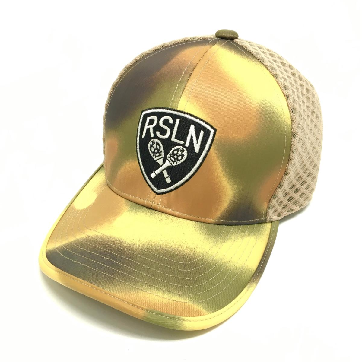 【美品】ラッセルノ メッシュキャップ ブラウン×イエロー系 ルチャマスク F   ゴルフウェア RUSSELUNO
