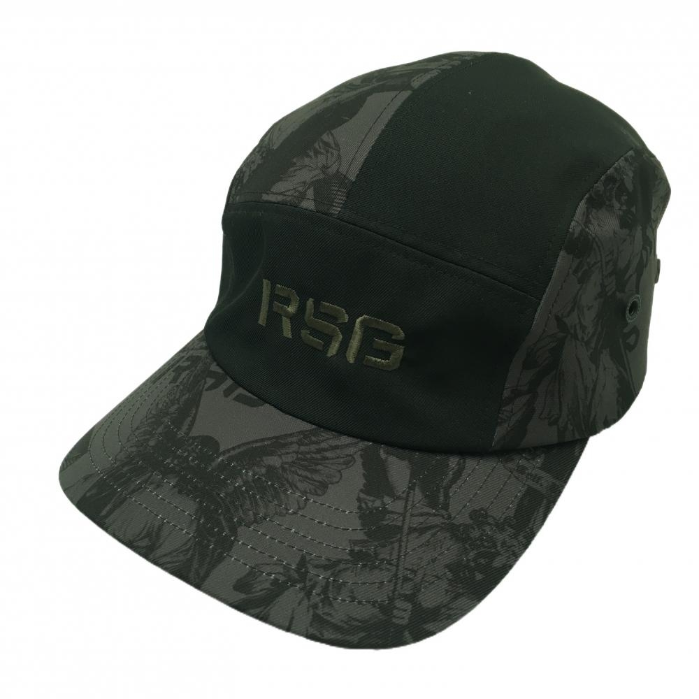 【美品】ラッセルノ キャップ 黒×グレー 一部総柄  F   ゴルフウェア 2024年モデル RUSSELUNO