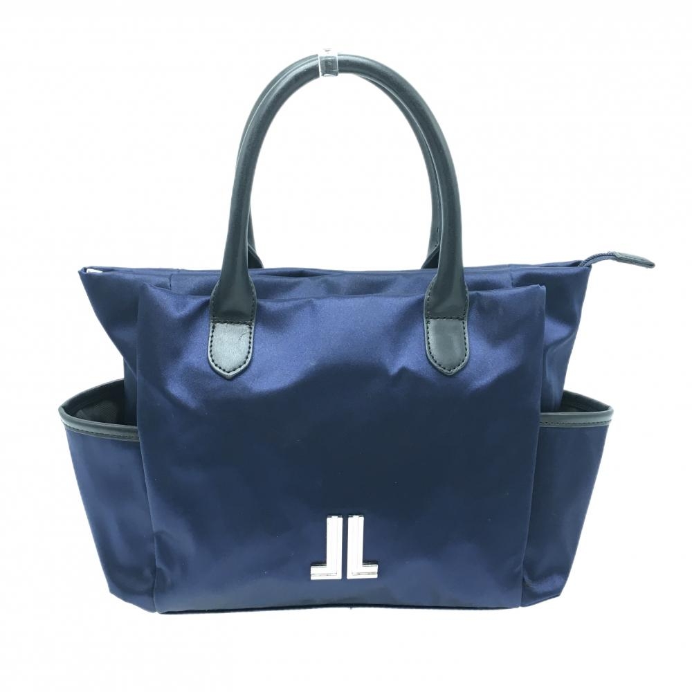 ランバンスポール カートバッグ ネイビー×黒 ロゴシルバー 約23×23×11cm ゴルフ LANVIN SPORT
