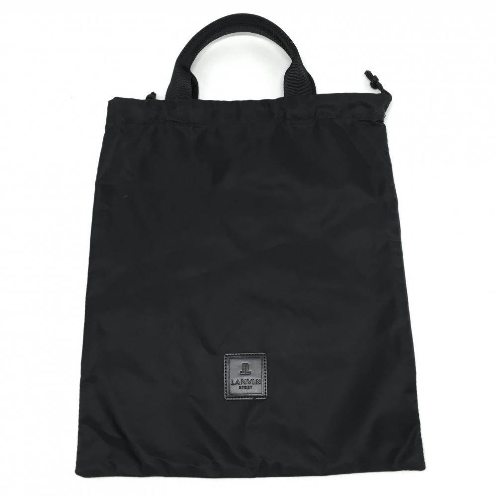 ランバンスポール シューズケース 黒 巾着型 ゴルフ LANVIN SPORT