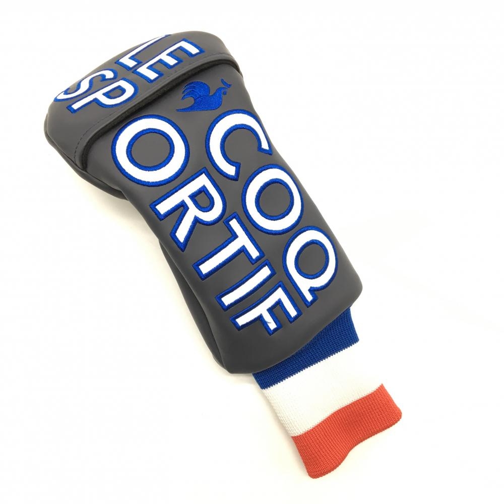 【美品】ルコックゴルフ ヘッドカバー(FW) ネイビー×白 ビッグロゴ フェアウェイウッド ゴルフ le coq sportif