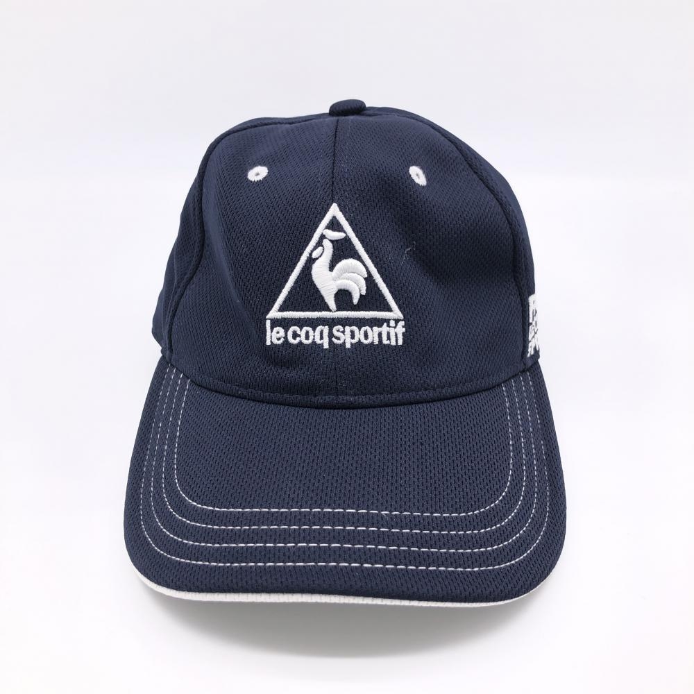 ルコック キャップ ネイビー×白 ロゴ刺しゅう  F（55-57） ゴルフウェア le coq sportif