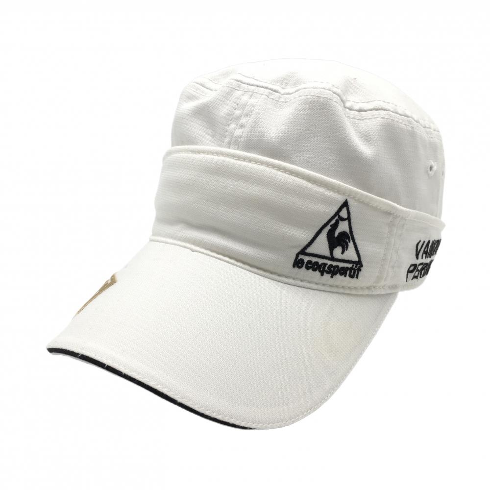 ルコック 2WAYワークキャップ 白×ネイビー クラウン着脱可 F(57-59cm)  ゴルフウェア le coq sportif
