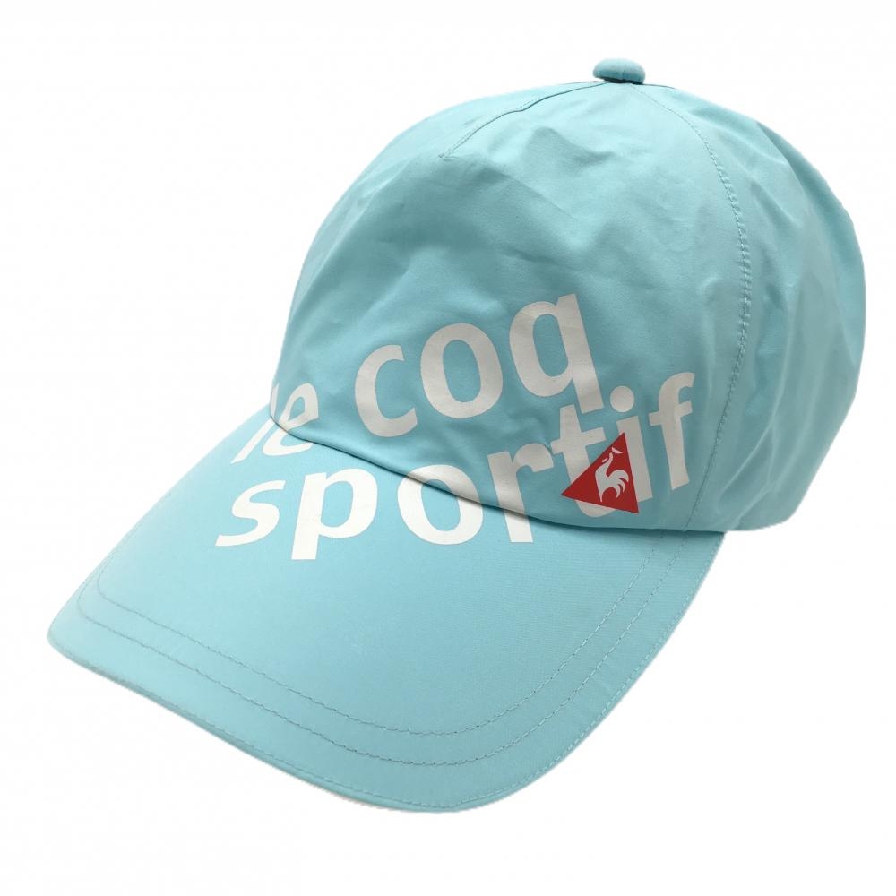 ルコック キャップ ライトブルー×白 裏地メッシュ FREE  ゴルフウェア le coq sportif