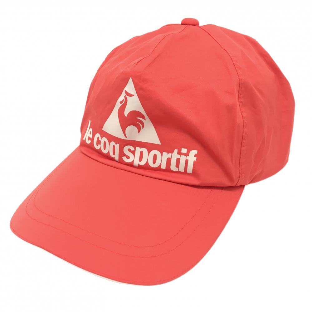 ルコック キャップ レッド×白 ロゴプリント FREE   ゴルフウェア le coq sportif