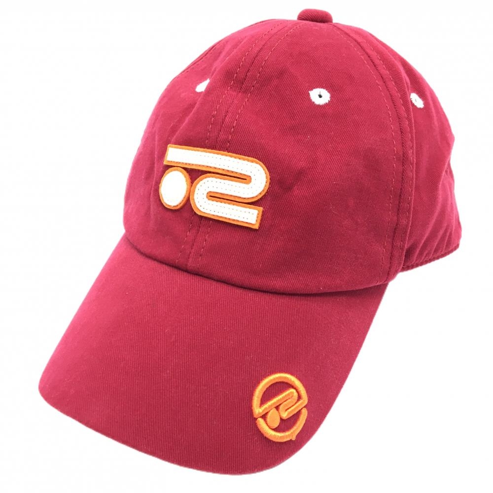 ロサーセン キャップ レッド×白 ロゴ 微起毛  50   ゴルフウェア Rosasen