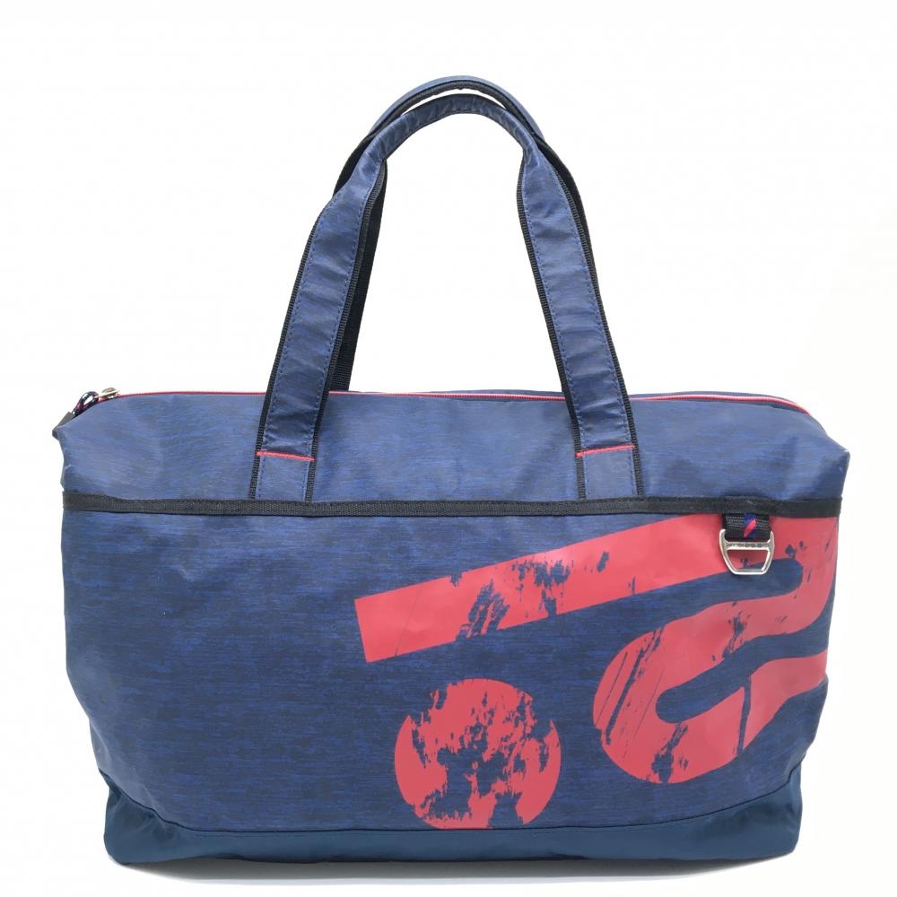 ロサーセン ボストンバッグ 杢ネイビー×レッド シューズ収納可 擦れゴルフ Rosasen