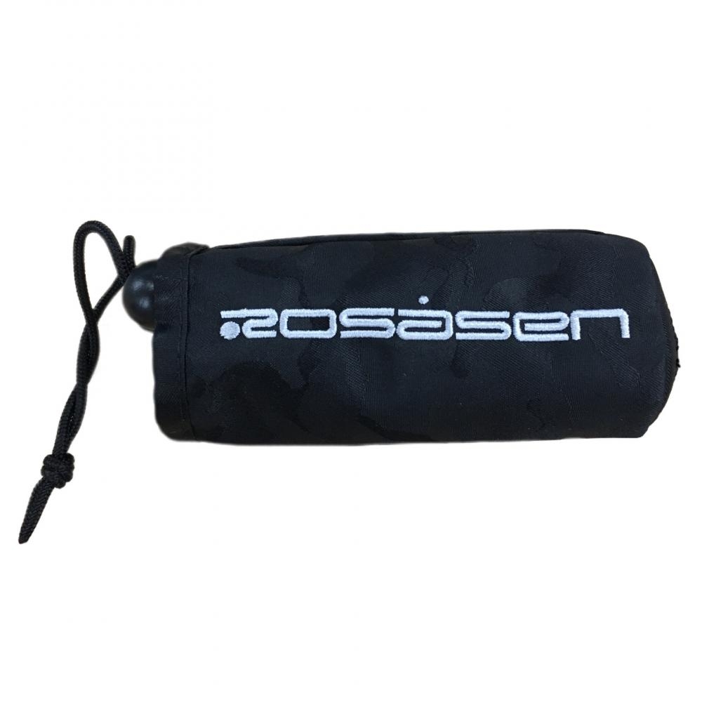 【新品】ロサーセン ボールケース 黒 カモフラ地模様 迷彩 ロゴ刺しゅうゴルフ Rosasen