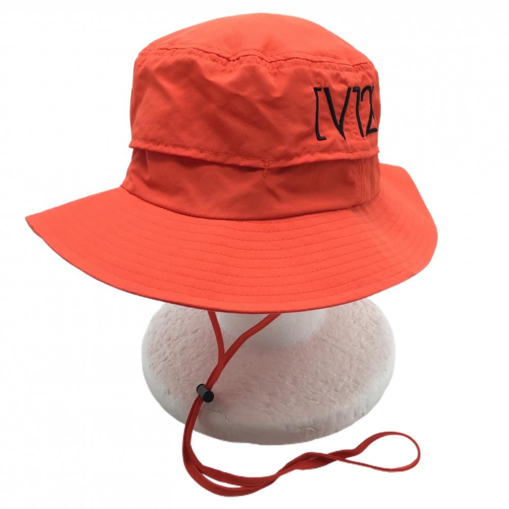 【美品】V12 ハット オレンジ ロゴ刺しゅう   ゴルフウェア V12