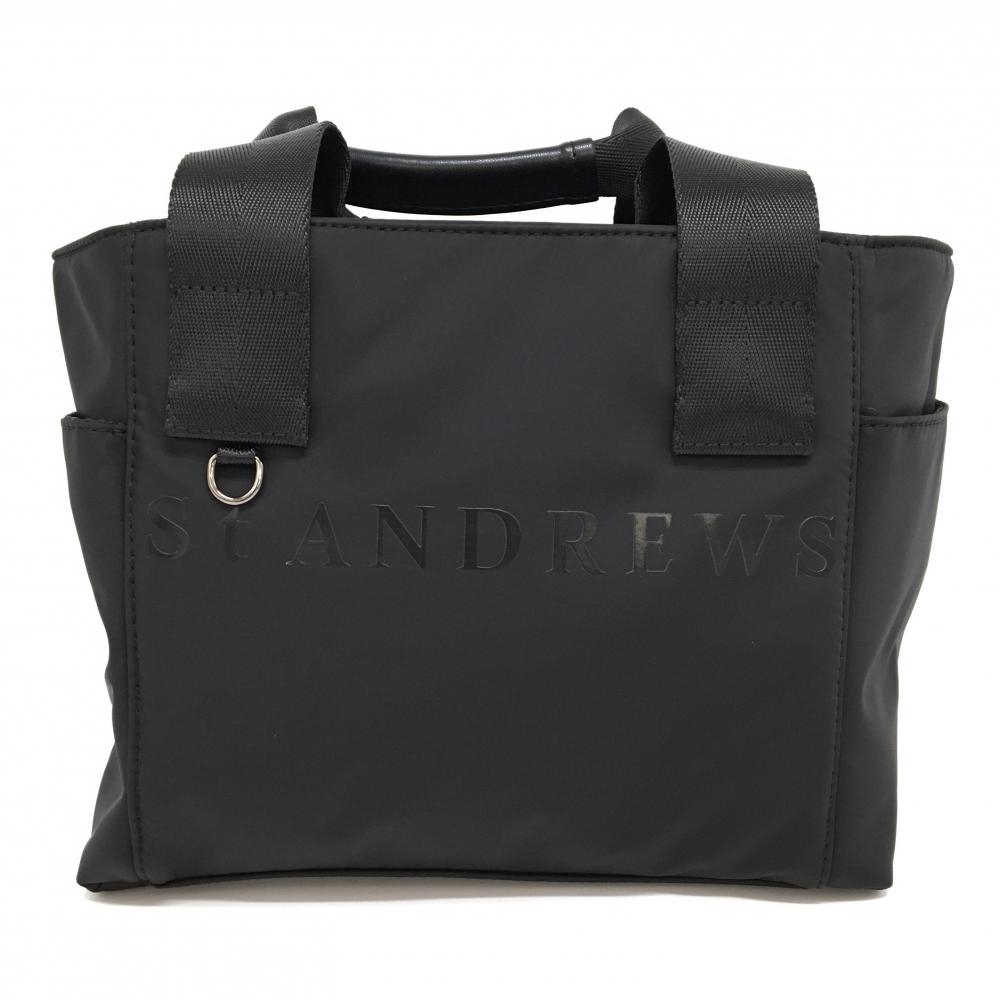 【超美品】セントアンドリュース カートバッグ 黒 内外サイドポケット ゴルフ St ANDREWS