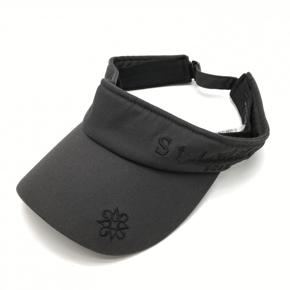 【美品】セントアンドリュース サンバイザー ダークグレー ロゴ黒 FR  ゴルフウェア 2023年モデル St ANDREWS