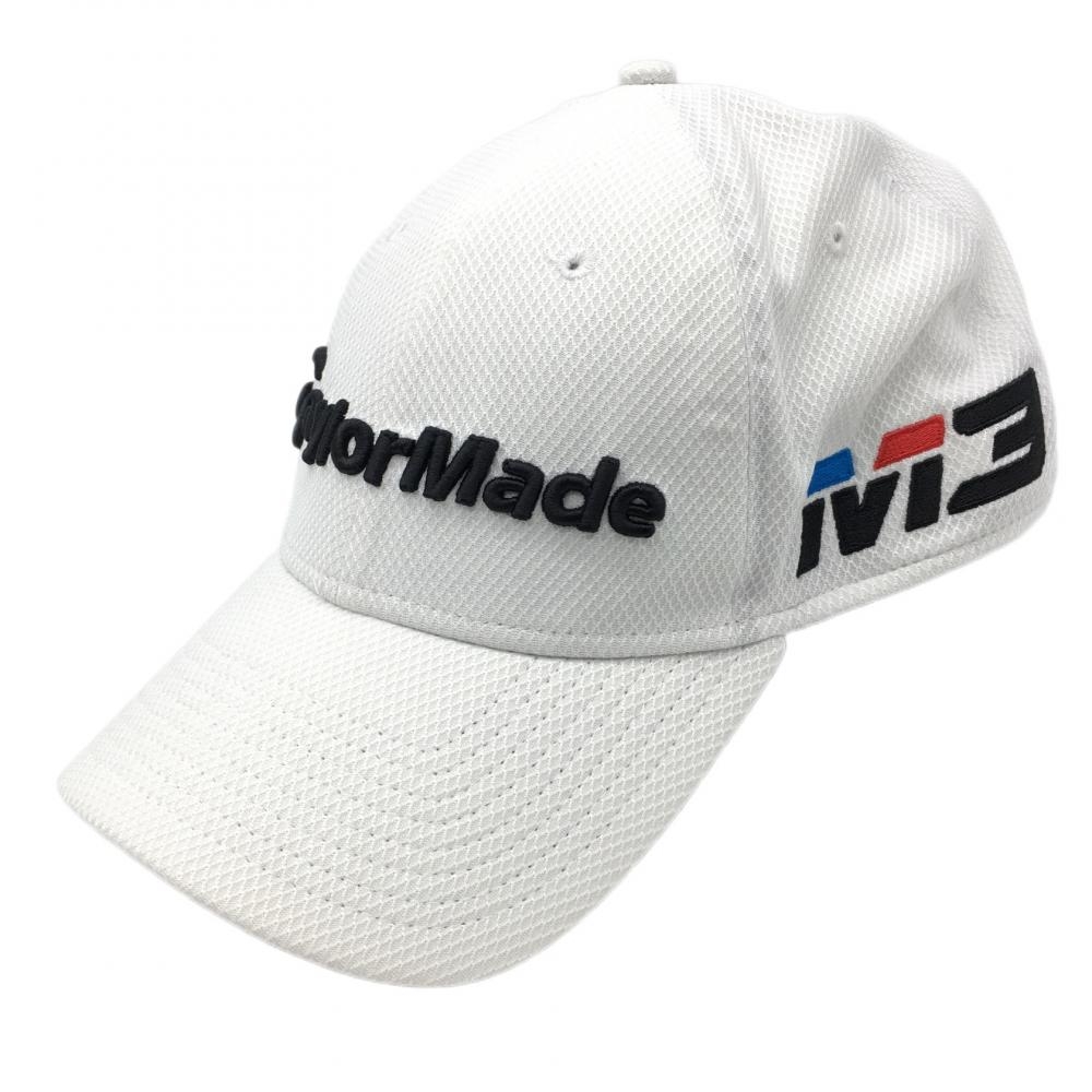 【超美品】ニューエラ×テーラーメイド キャップ 白×黒 立体ロゴ刺しゅう X-XL ゴルフウェア New Era