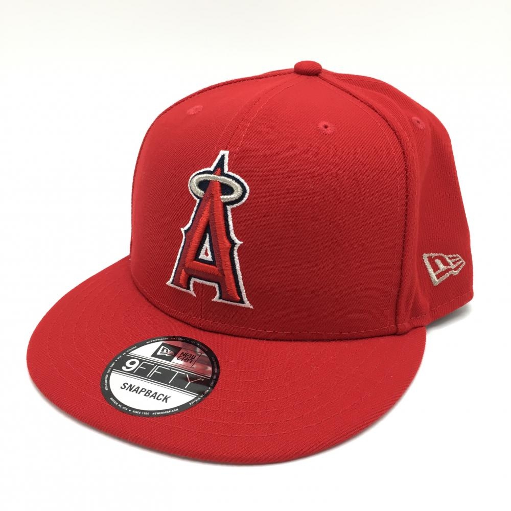 【超美品】ニューエラ フラットキャップ レッド 大谷翔平 2021MVP  ONE SIZE FITS ALL ゴルフウェア New Era