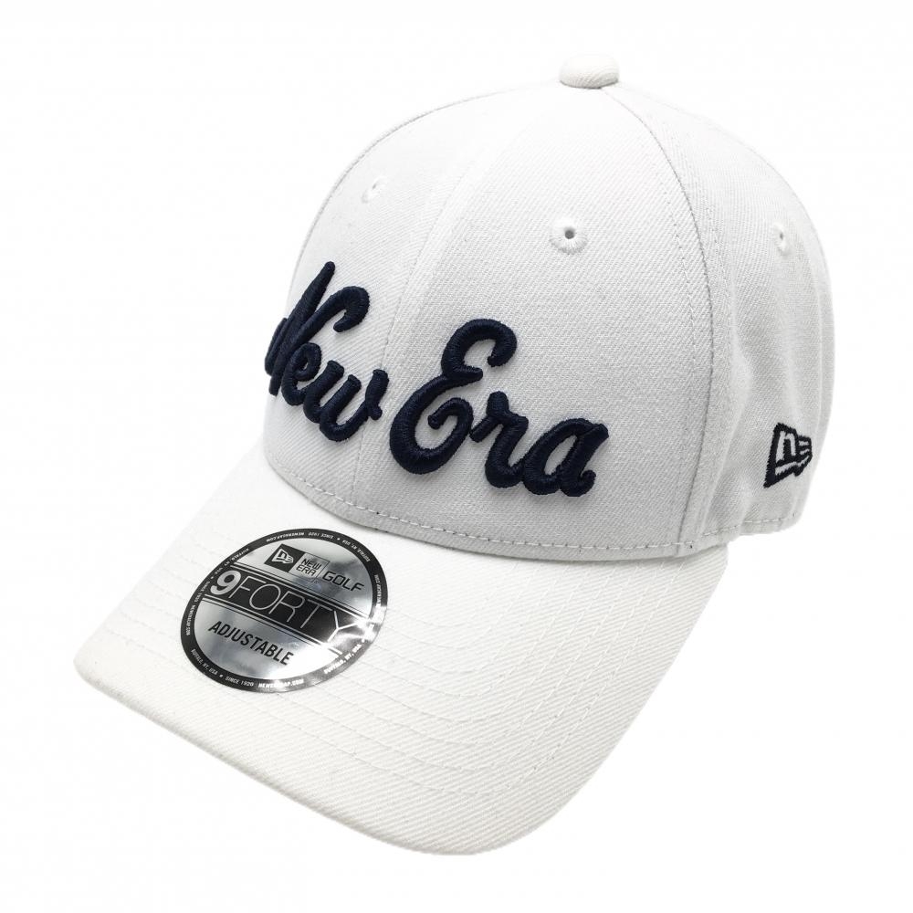 【新品】ニューエラ キャップ 白×ネイビー 抗菌 KEYAKI 立体ロゴ   ゴルフウェア New Era