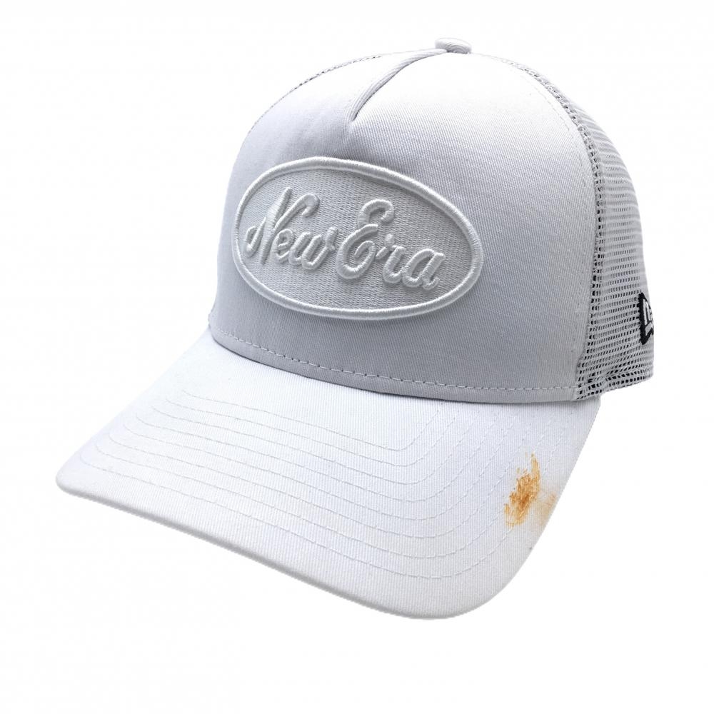 ニューエラ メッシュキャップ 白 立体ロゴ    ゴルフウェア New Era