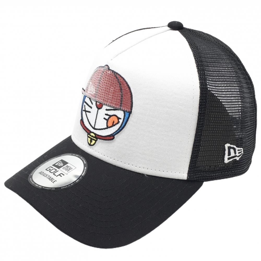 【新品】ニューエラ×ドラえもん キャップ 黒×白 スパンコール Fメンズ(フリー)   ゴルフウェア New Era