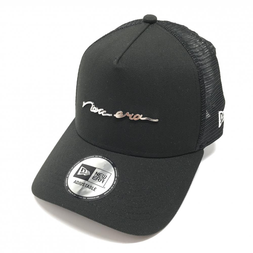 【新品】ニューエラ メッシュキャップ 黒 ロゴ刺しゅう   ゴルフウェア New Era