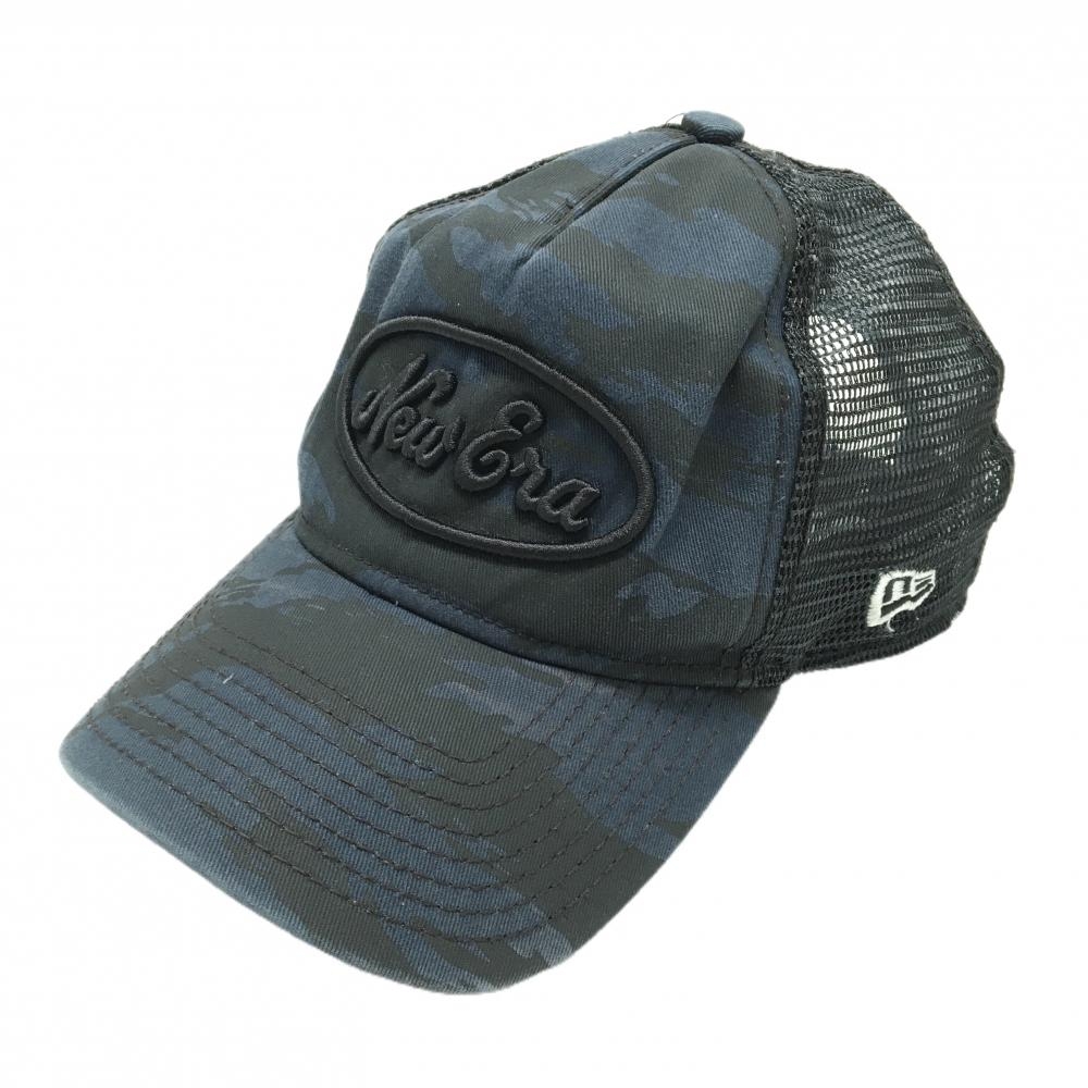ニューエラ メッシュキャップ ネイビー×黒 カモフラ 迷彩    ゴルフウェア New Era