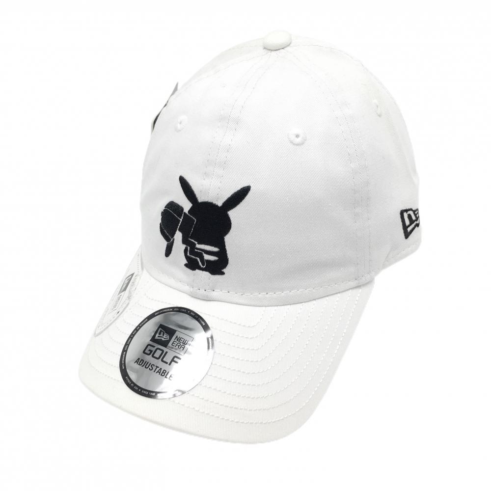 ニューエラ×ポケモン キャップ 白×黒 ピカチュウ マグネットマーカー付 紙タグ付    ゴルフウェア New Era