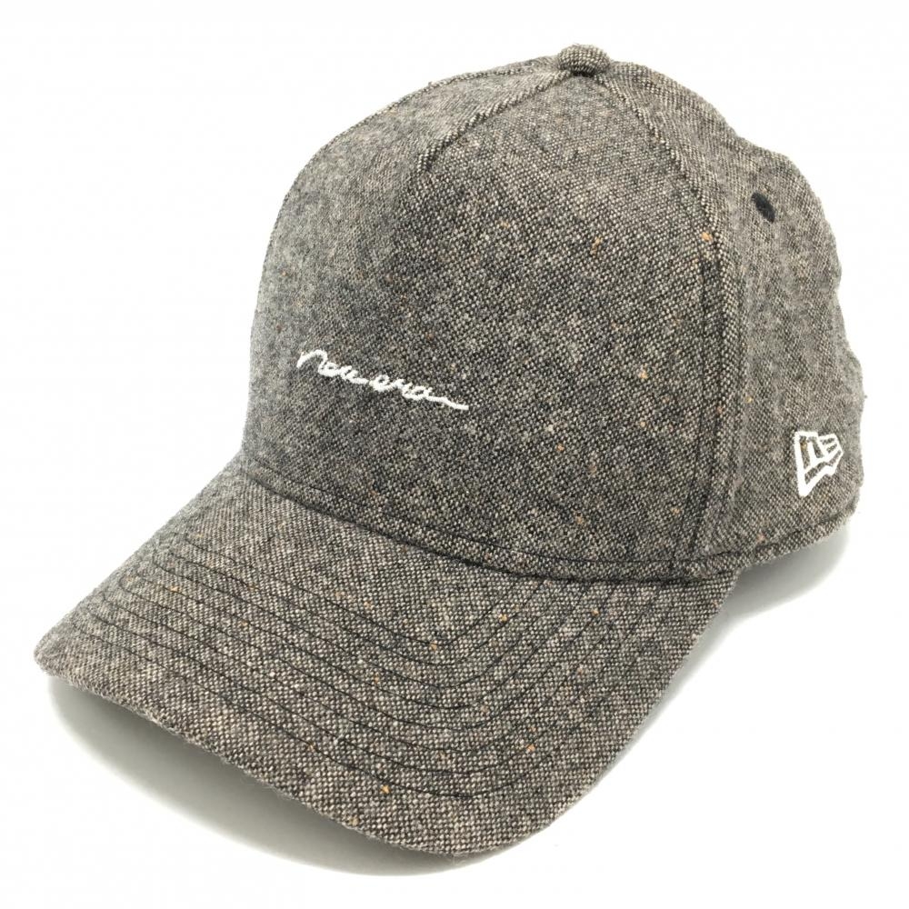 【美品】ニューエラ キャップ 杢グレー ウール混   ゴルフウェア New Era
