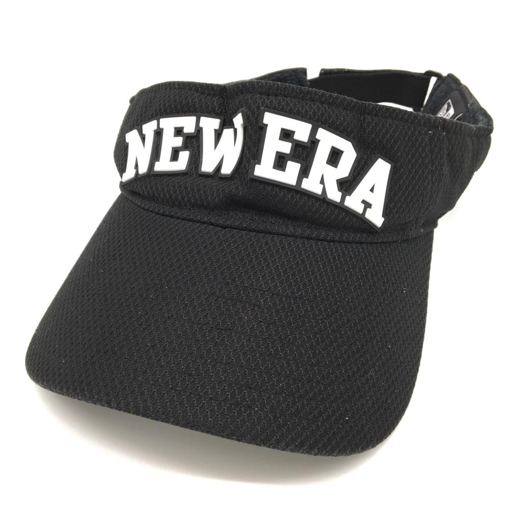 ニューエラ サンバイザー 黒 立体ロゴ 内側パイル地 ゴルフウェア New Era