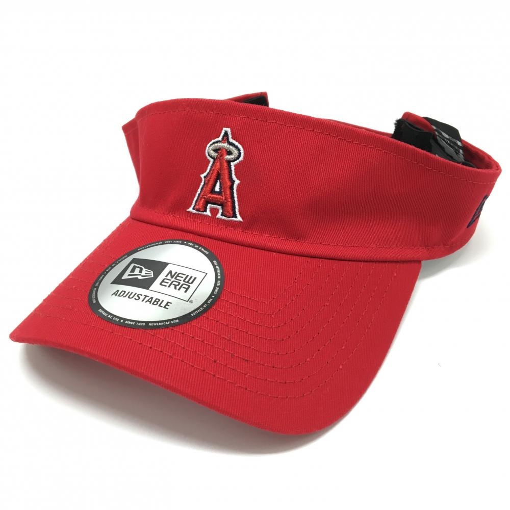 【超美品】ニューエラ サンバイザー レッド エンゼルス ONE SIZE FITS MOST   ゴルフウェア New Era