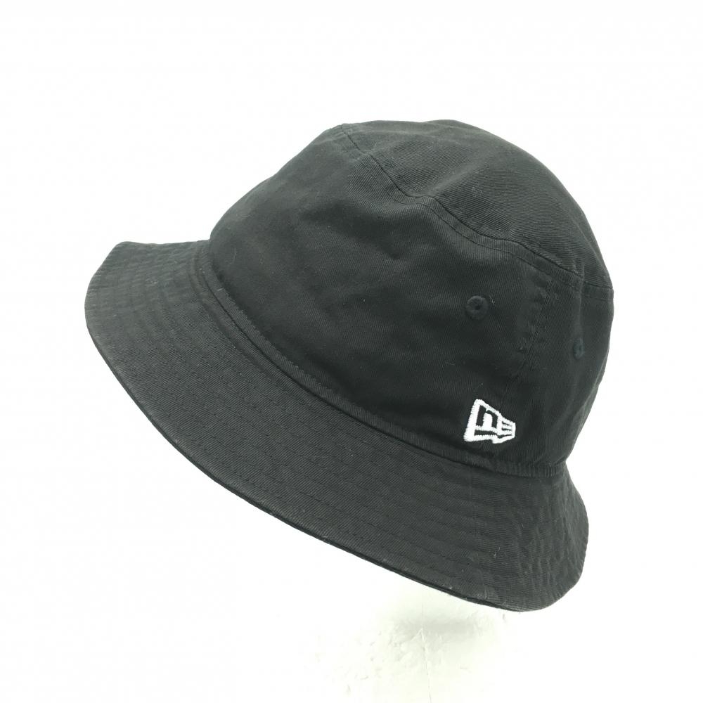 【美品】ニューエラ ハット 黒 ロゴ刺しゅう  LARGE/XLARGE   ゴルフウェア New Era