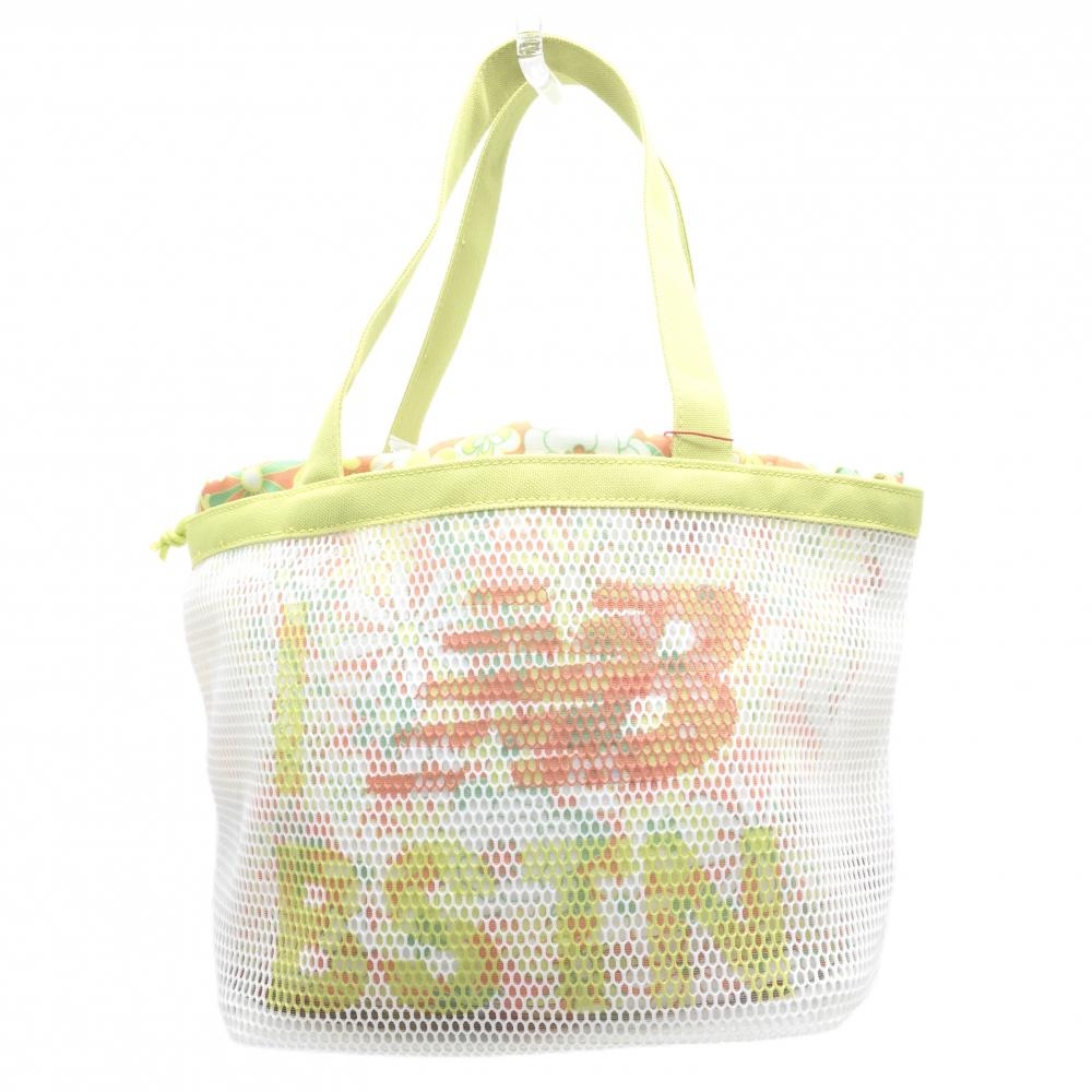 【新品】ニューバランス カートバッグ 白×イエロー メッシュ 内側巾着花柄 ゴルフ New Balance