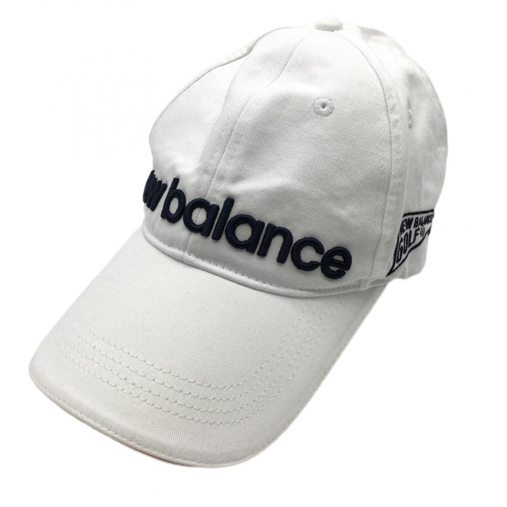 ニューバランス キャップ 白×ネイビー 立体ロゴ刺しゅう FR ゴルフウェア New Balance