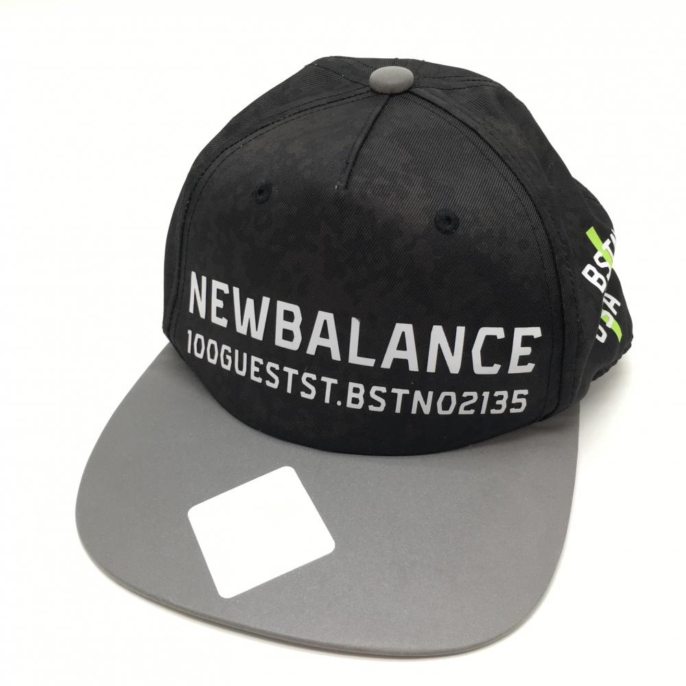 【美品】ニューバランス フラットキャップ 黒×グレー FR ゴルフウェア New Balance