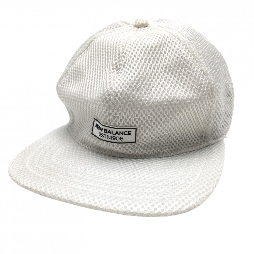 ニューバランスゴルフ メッシュキャップ 白 シリコンロゴ FR  ゴルフウェア New Balance