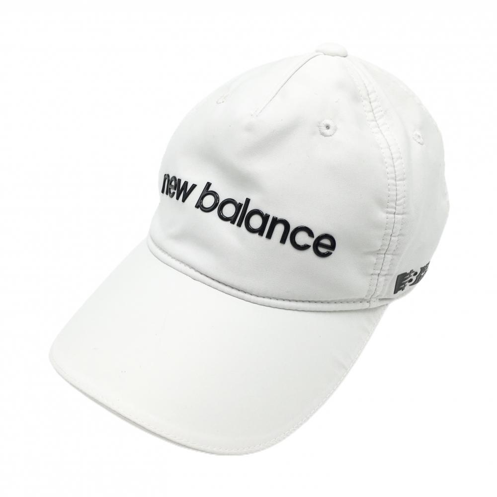 ニューバランスゴルフ キャップ 白×黒 ロゴ  FR   ゴルフウェア New Balance