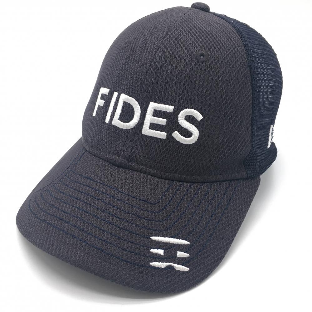 ニューバランス メッシュキャップ ネイビー×白 サイドロゴ刺しゅう   ゴルフウェア New Balance