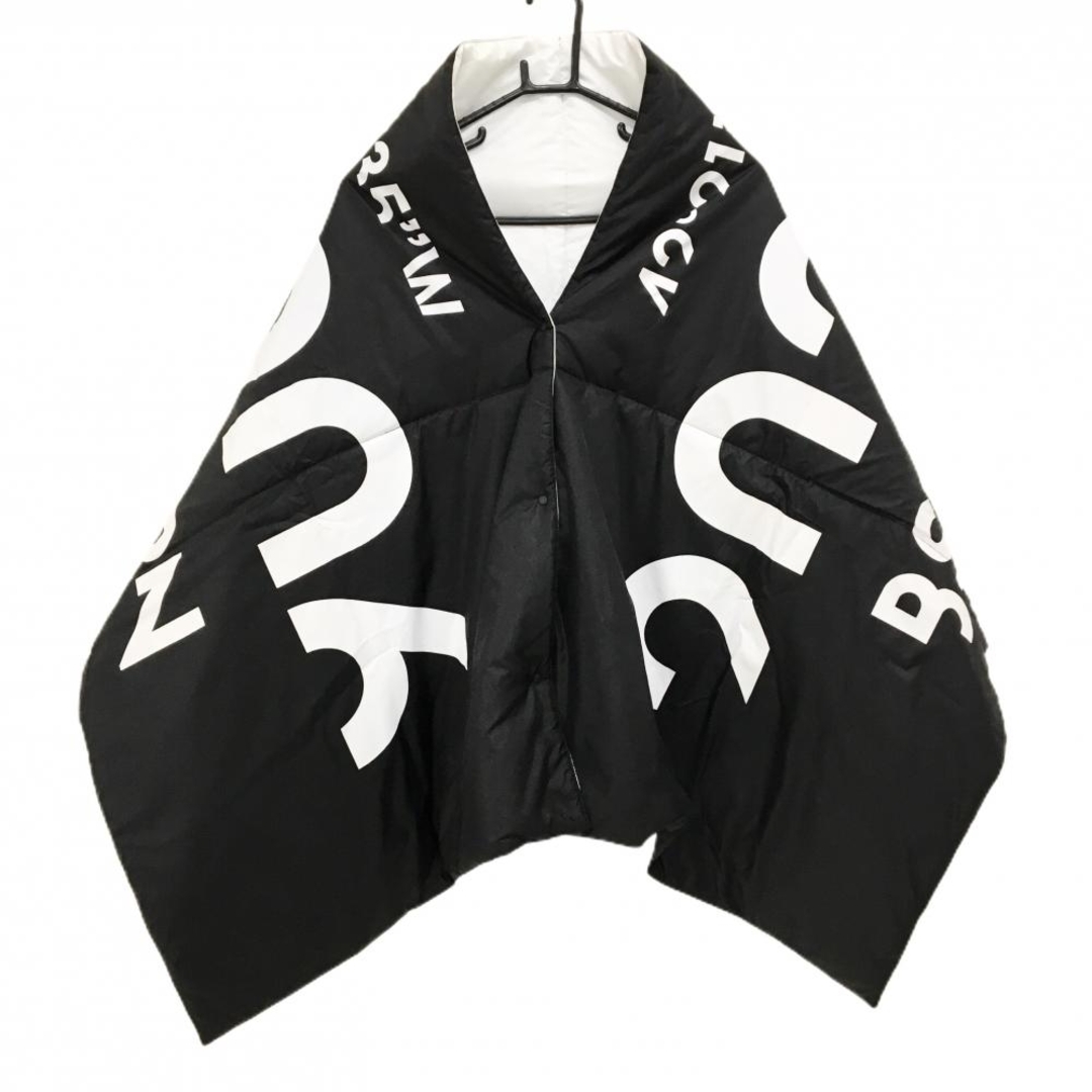 ニューバランスゴルフ 中綿リバーシブルブランケット 白×黒 ポケット付 スナップボタン 白面端汚れ FR ゴルフ New Balance