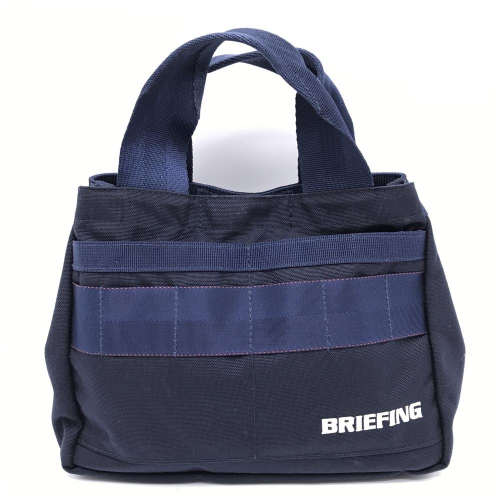 【美品】ブリーフィング カートバッグ ネイビー ロゴ刺しゅうゴルフ BRIEFING