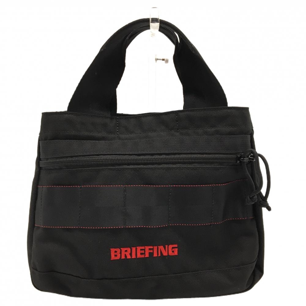 【超美品】ブリーフィング カートバッグ 黒×レッド 内外複数ポケット ゴルフ BRIEFING